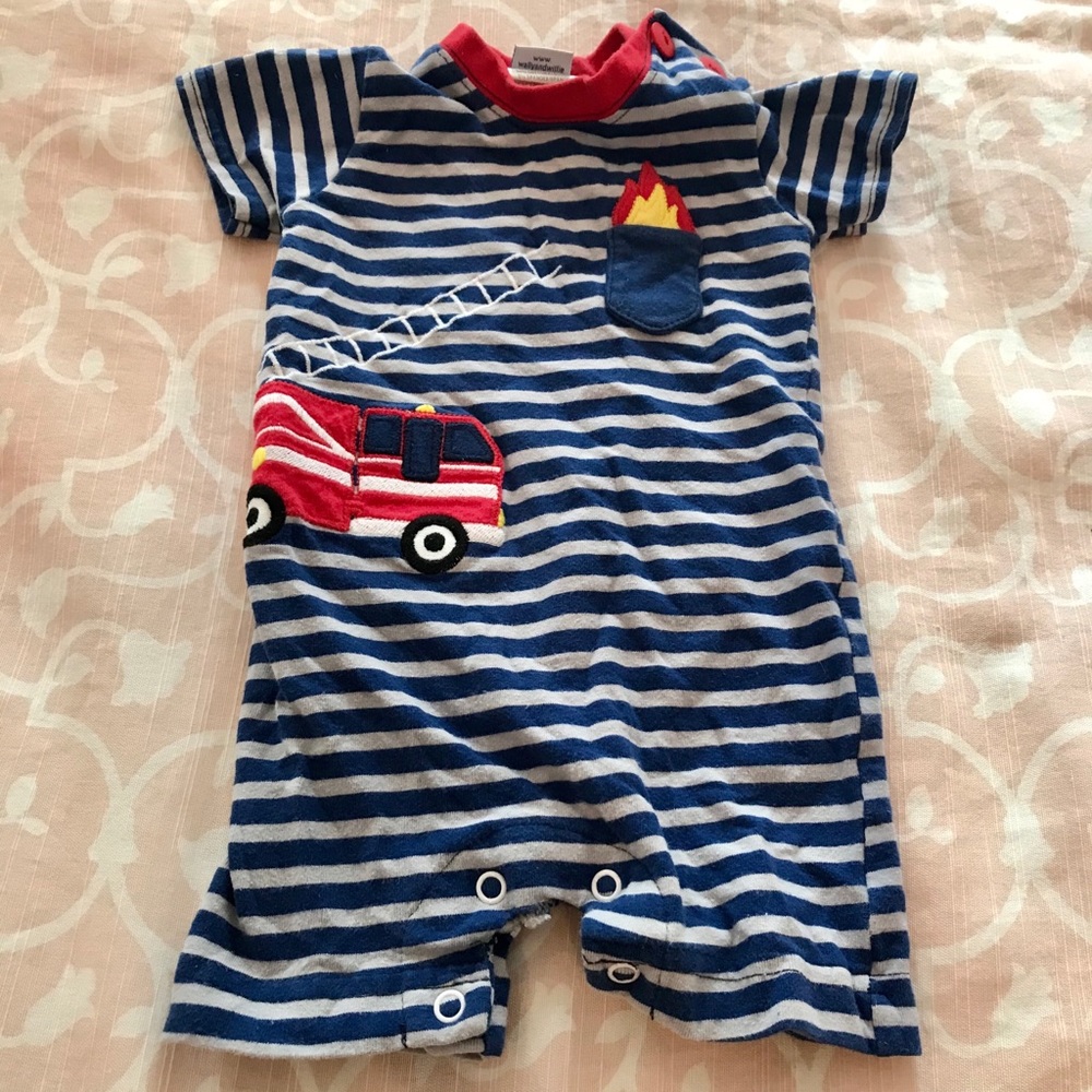 Wally & Willie Firetruck Onesie